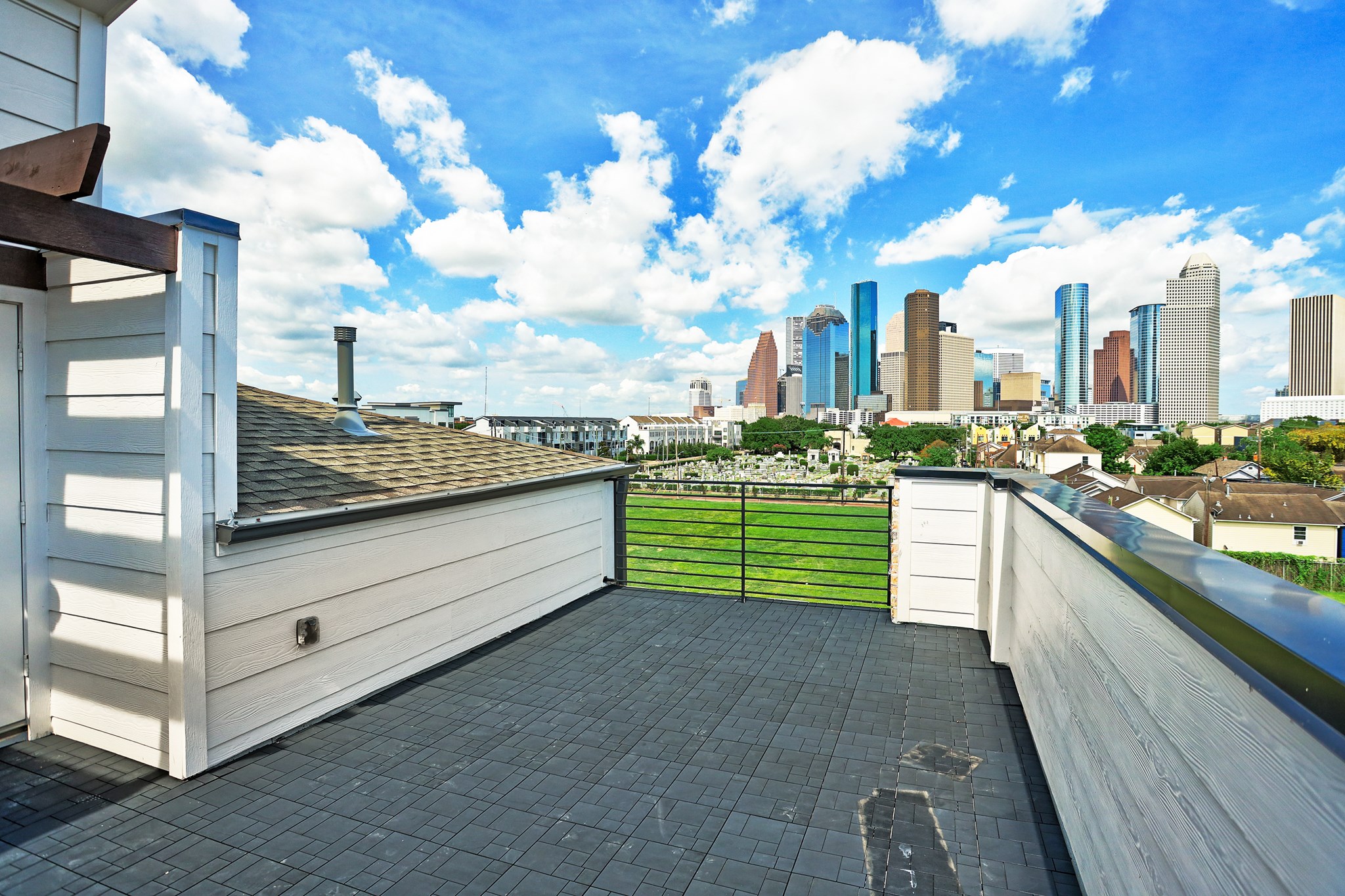 Sample of photo to show construction quality from 1510 Saulnier B. There is where your entertaining will take place or you will enjoy a quiet evening on your roof top terrace with this breath-taking view of downtown!  The roof top terrace has a Therma-Tru exterior door, and 8-foot pergola, and Torch Down Roofing system. - If you have additional questions regarding 1504 Saulnier Street  in Houston or would like to tour the property with us call 800-660-1022 and reference MLS# 53007213.