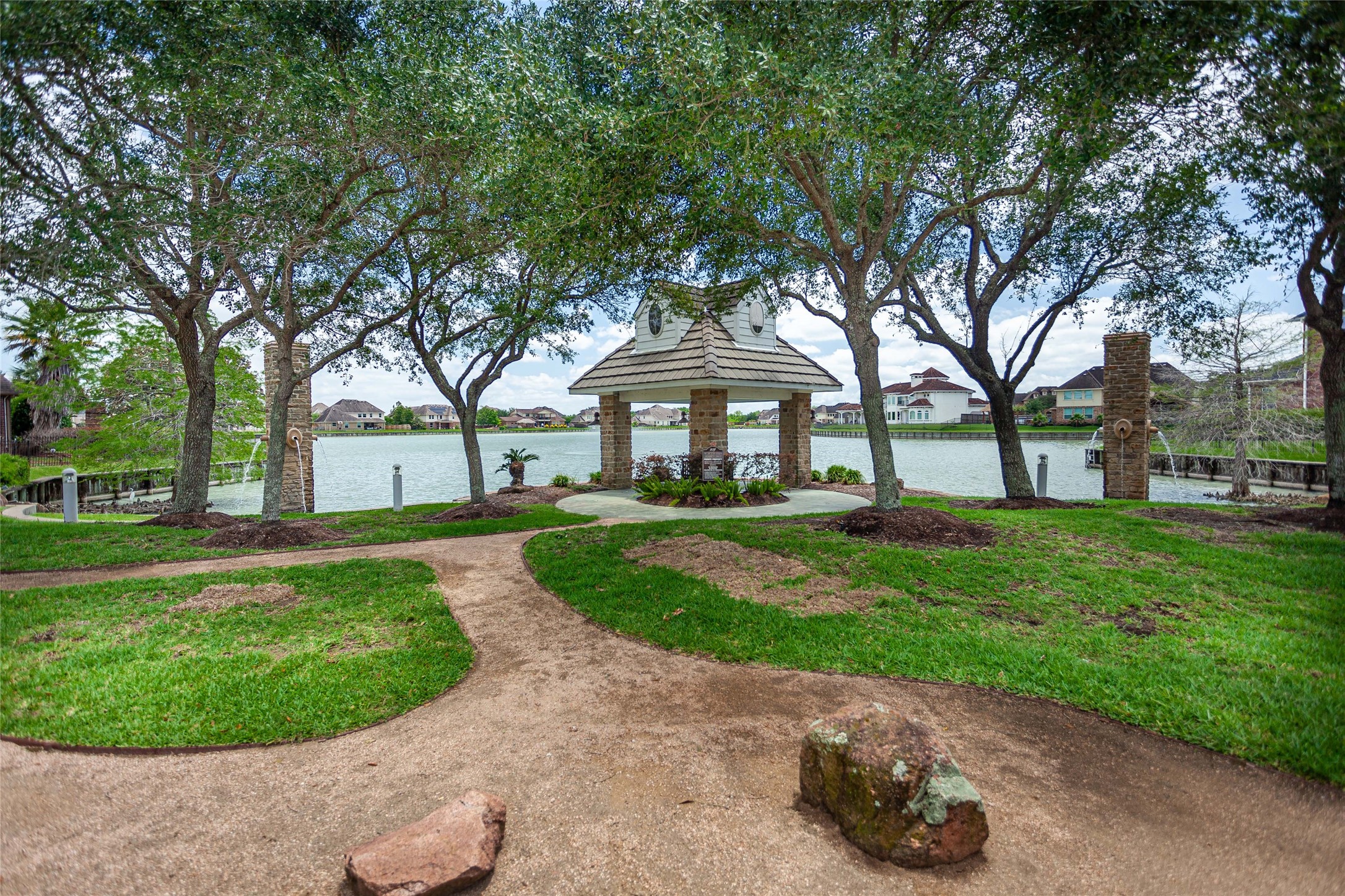 View from the community park. - If you have additional questions regarding 2404 Lakeway Drive  in Friendswood or would like to tour the property with us call 800-660-1022 and reference MLS# 35819457.