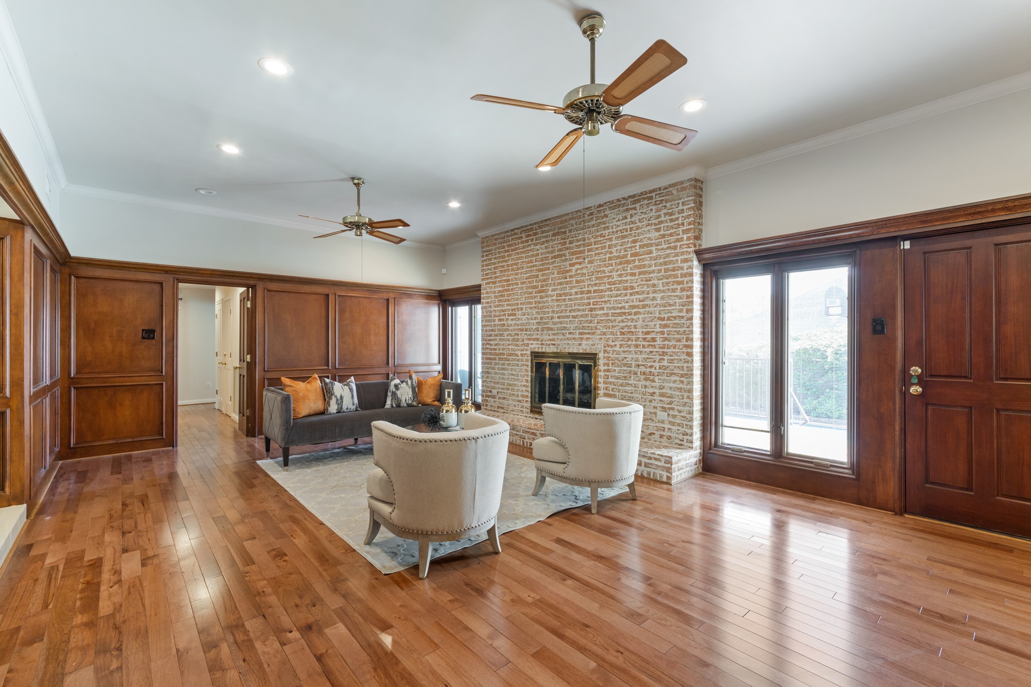 Custom stained wood floors throughout the home. - If you have additional questions regarding 5207 Braesvalley Drive  in Houston or would like to tour the property with us call 800-660-1022 and reference MLS# 44144550.