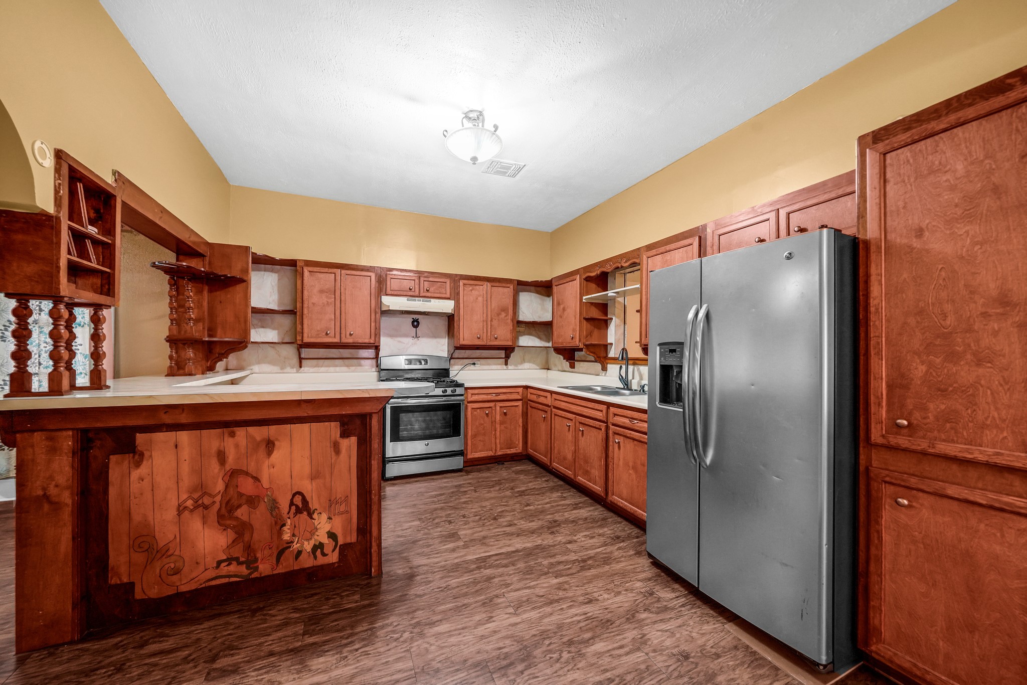 Kitchen view from the dining area - If you have additional questions regarding 1812 Mckee Street  in Houston or would like to tour the property with us call 800-660-1022 and reference MLS# 15289391.