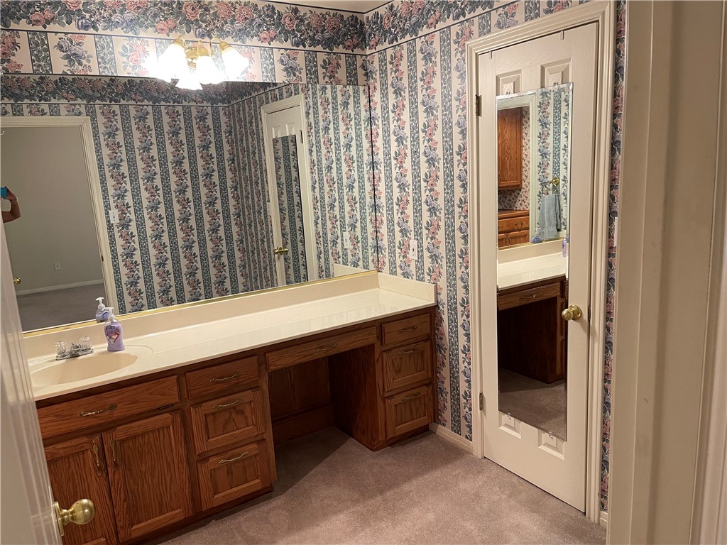 Primary bath with vanity. - If you have additional questions regarding 1902 Hidden Meadow Drive  in Taylor or would like to tour the property with us call 800-660-1022 and reference MLS# 8916959.