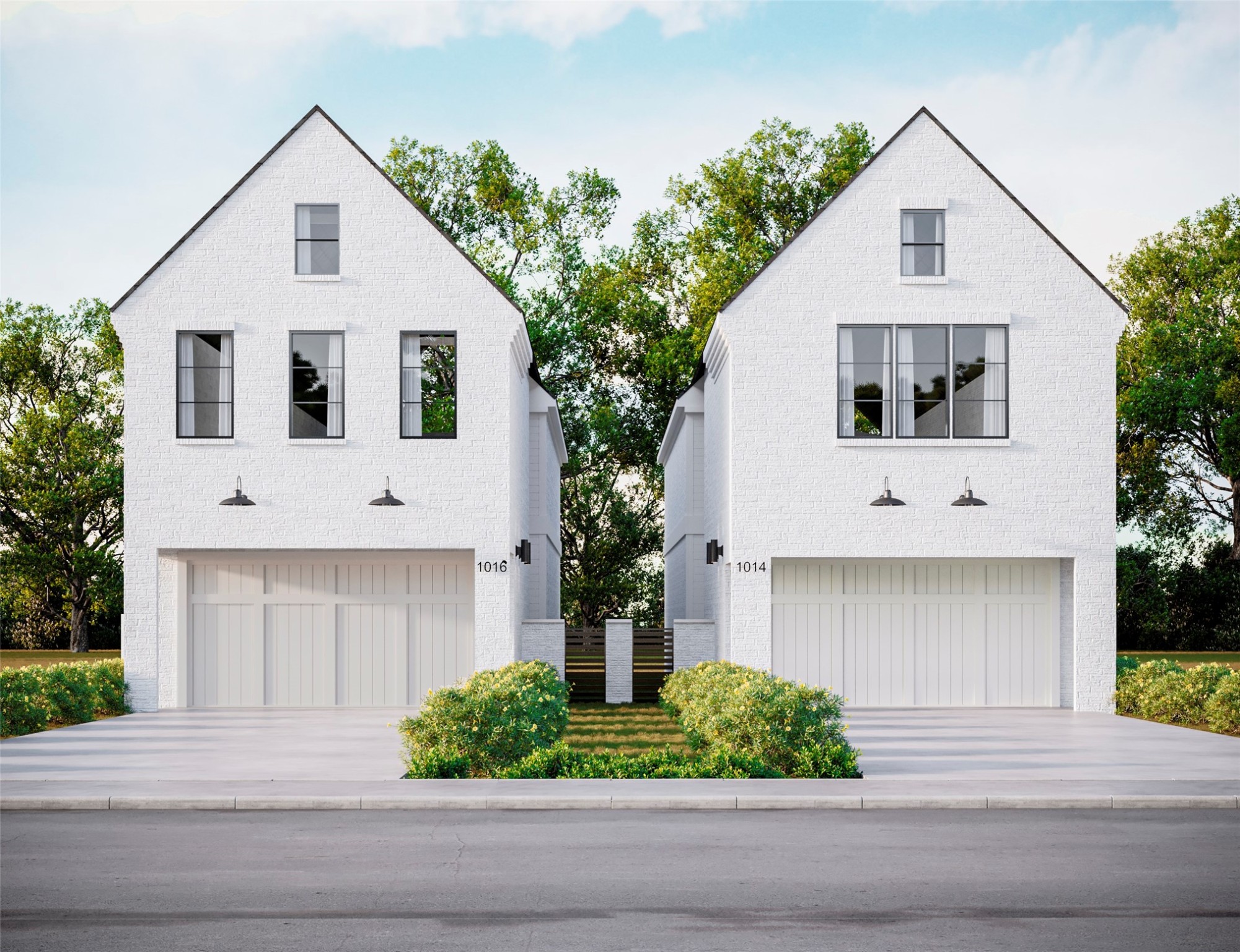 Rendering of both homes. Colors, finishes, and specifications are subject to change. - If you have additional questions regarding 1016 Ashland Street  in Houston or would like to tour the property with us call 800-660-1022 and reference MLS# 19876104.