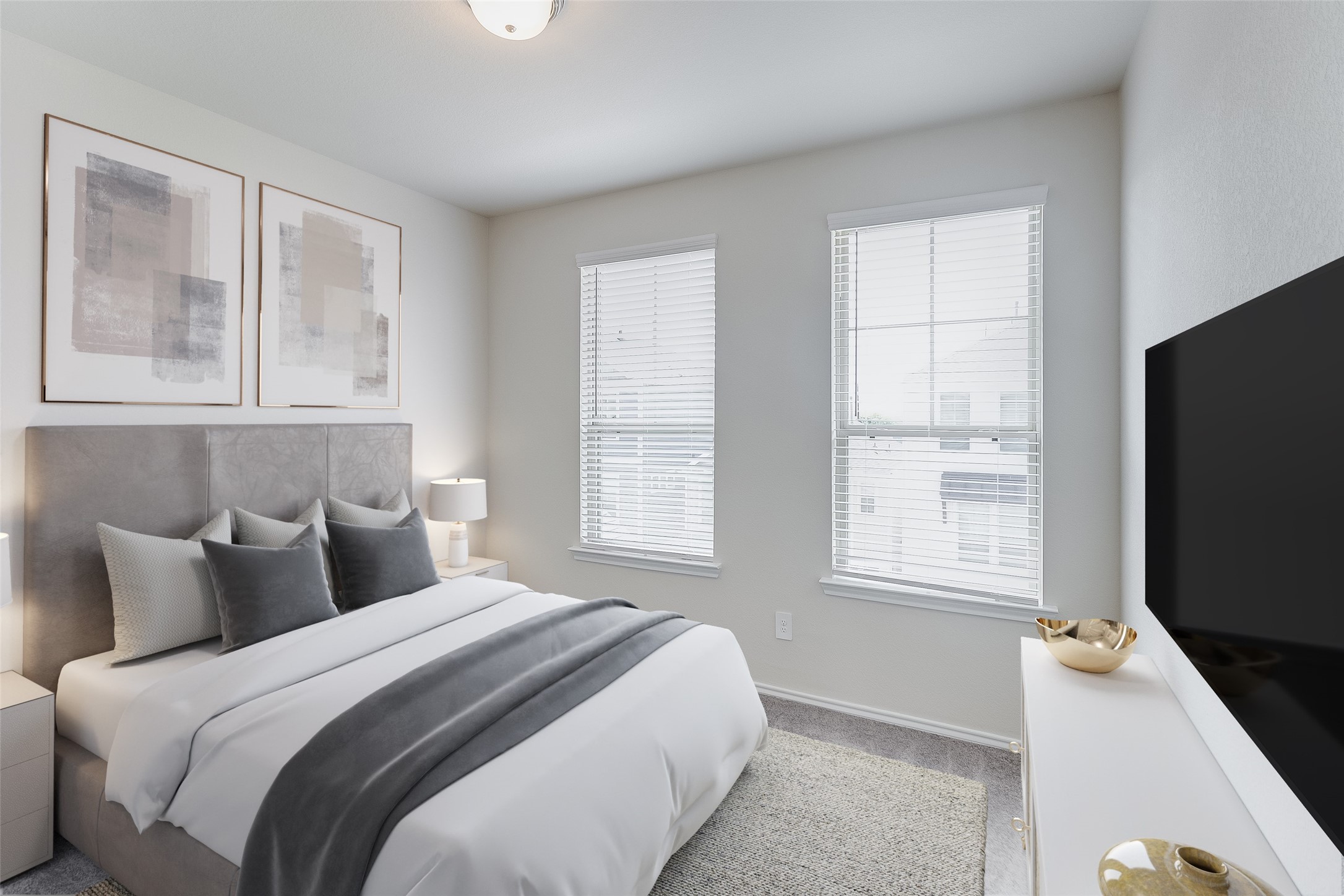 Secondary bedroom features plush carpet, custom paint, and large windows to let in lots of natural lighting. - If you have additional questions regarding 10503 Marston Vineyard Drive  in Houston or would like to tour the property with us call 800-660-1022 and reference MLS# 85739922.