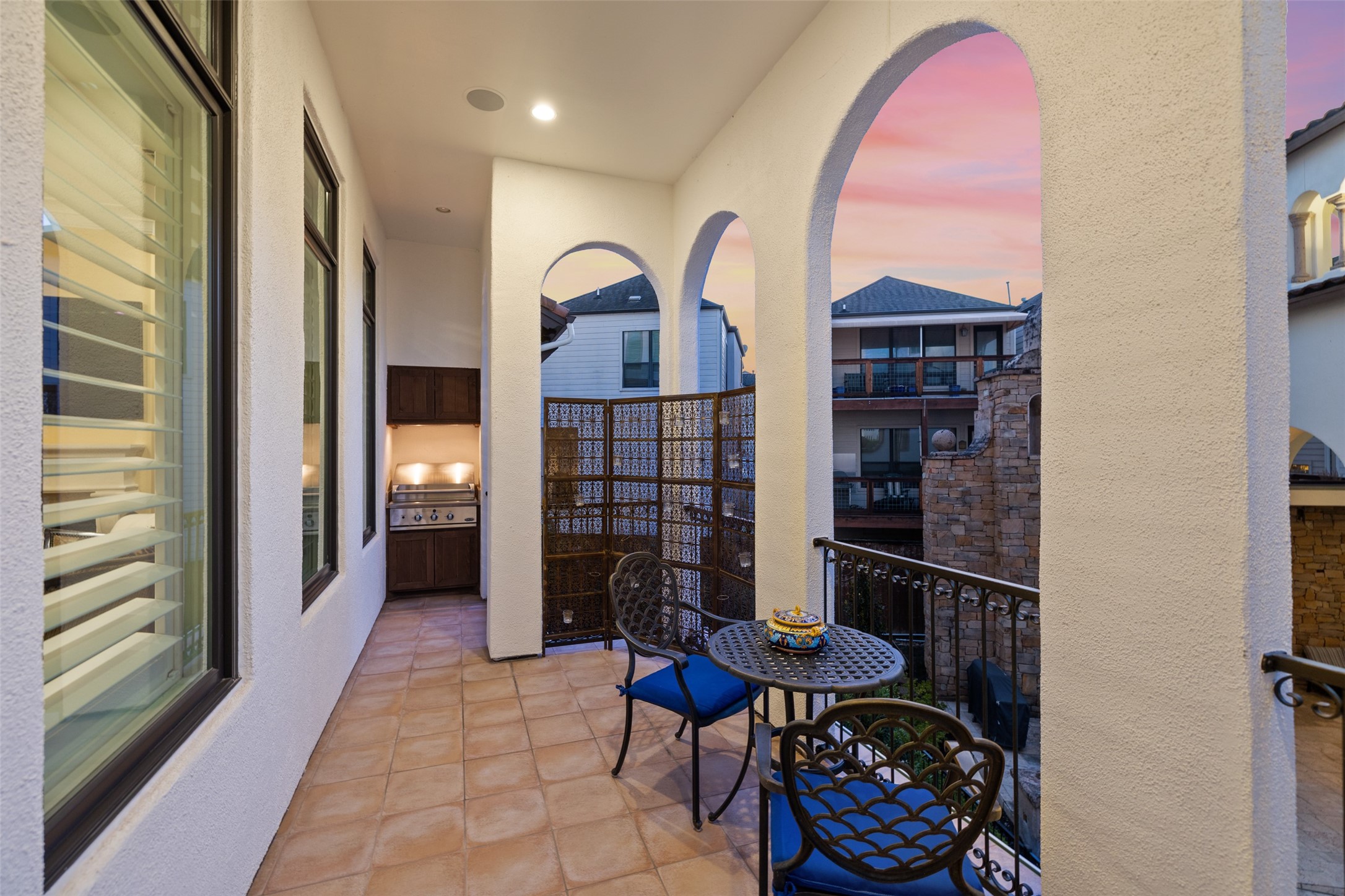 The second-floor terrace features a grill of its own - If you have additional questions regarding 5318 Paseo Caceres Drive  in Houston or would like to tour the property with us call 800-660-1022 and reference MLS# 10217676.