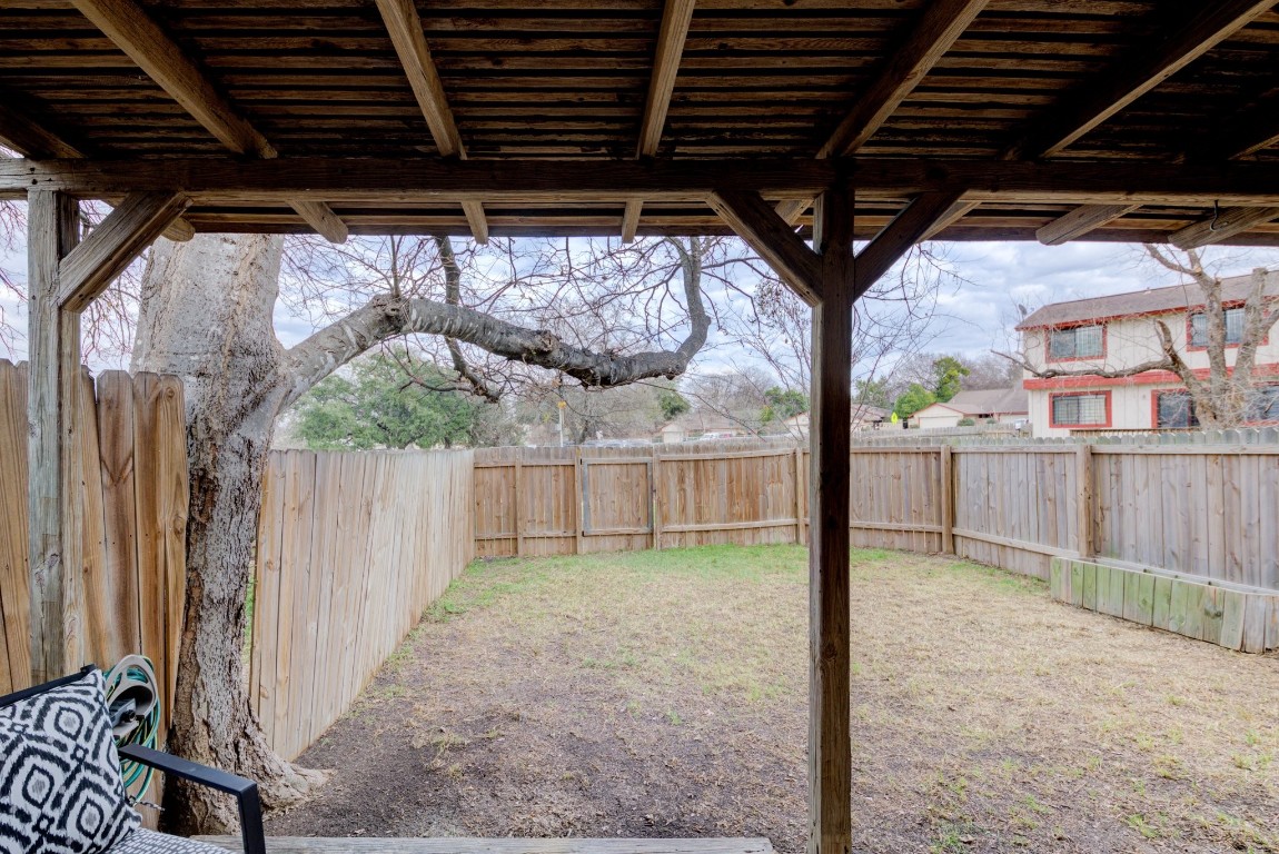 Private backyard w covered deck - If you have additional questions regarding 8909 Trone Circle  in Austin or would like to tour the property with us call 800-660-1022 and reference MLS# 3157471.