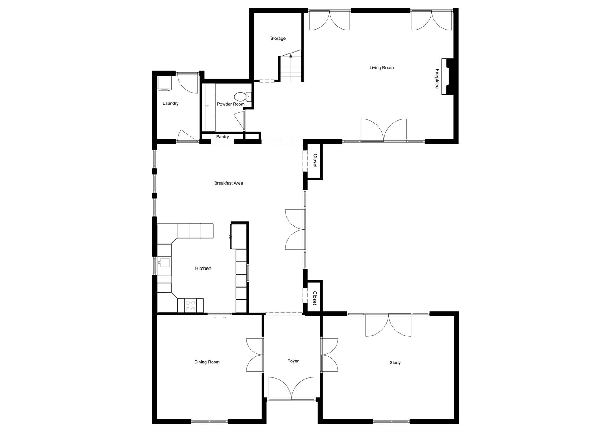 Floorplan - First Floor - If you have additional questions regarding 12326 Tunbridge Lane  in Houston or would like to tour the property with us call 800-660-1022 and reference MLS# 30688628.