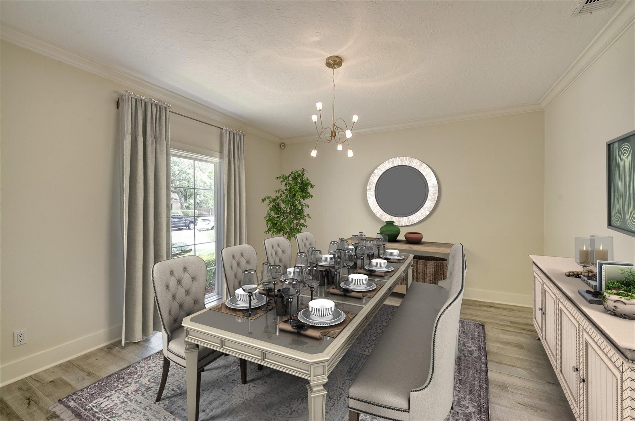 Virtually staged. Formal Dining room overlooking front yard. - If you have additional questions regarding 12326 Tunbridge Lane  in Houston or would like to tour the property with us call 800-660-1022 and reference MLS# 30688628.