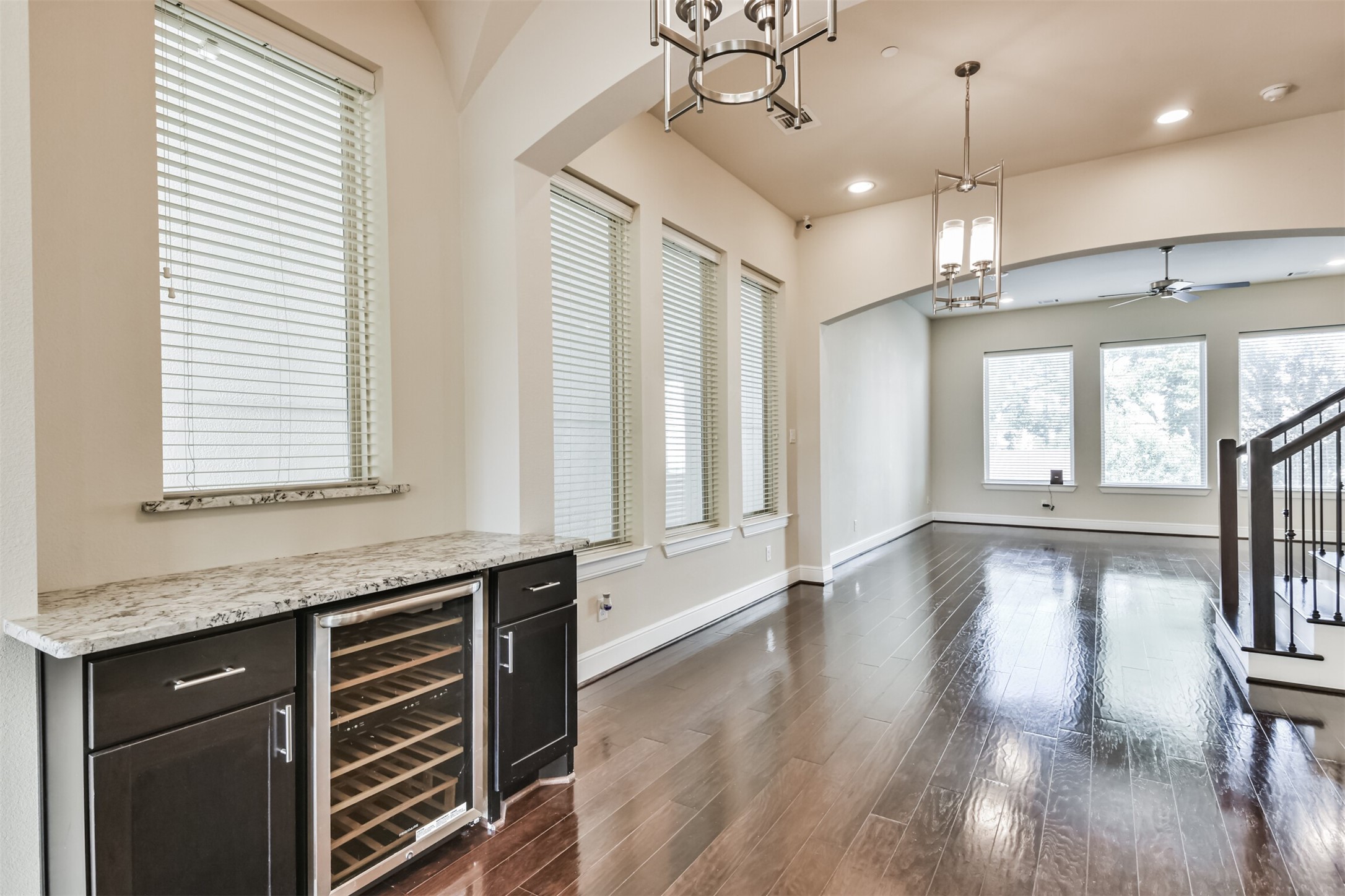 A dry bar with wine cooler between kitchen and dining adds to the entertaining qualities of this home. - If you have additional questions regarding 4014 Barnes  in Houston or would like to tour the property with us call 800-660-1022 and reference MLS# 41866134.