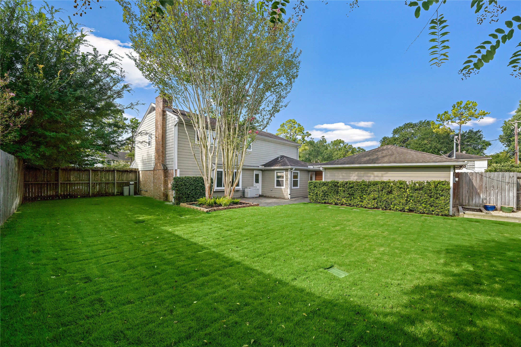 Beautifully manicured back yard and vegetable garden. There is area for future expansion of the house. - If you have additional questions regarding 12634 Trail Hollow Drive  in Houston or would like to tour the property with us call 800-660-1022 and reference MLS# 31774271.