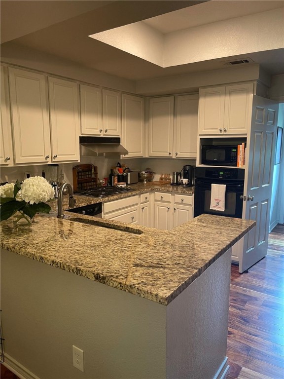 Renovated kitchen with a gas range - If you have additional questions regarding 1000 Liberty Park Drive  in Austin or would like to tour the property with us call 800-660-1022 and reference MLS# 2545624.